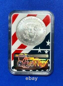 2016 AMERICAN SILVER EAGLE NGC MS69 30th ANNIVERSARY FLAG CORE! AWESOME & RARE