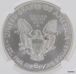 2016 American Silver Eagle NGC MS69 Mint Error Early Release Reverse Struck Thru