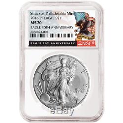 2016 (P) $1 American Silver Eagle NGC MS70 Black Label