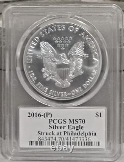 2016 (P) $1 American Silver Eagle PCGS MS70 Fred Haise Pop 1 of 8