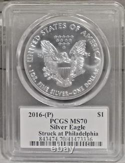 2016 (P) $1 American Silver Eagle PCGS MS70 Fred Haise Pop 1 of 8