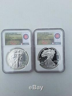2016 Silver American Eagle NGC MS70 PR70 Chicago Cubs World Series Champions