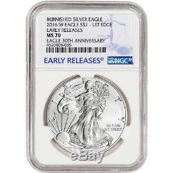 2016-W American Silver Eagle Burnished NGC MS70 Early Releases