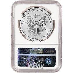 2016-W American Silver Eagle Burnished NGC MS70 Early Releases Purple Heart