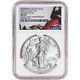 2016-W American Silver Eagle Burnished NGC MS70 Flag Label
