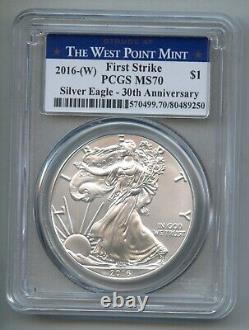 2016 (W) American Silver Eagle Dollar PCGS MS 70