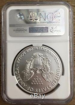 2016 W Burnished American Silver Eagle 30th Anniversary Lettered Edge NGC MS70