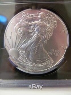 2016-W Burnished American Silver Eagle NGC MS70 1st Day Issue 30th Anniversary
