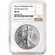 2017 (P) $1 American Silver Eagle NGC MS70 Brown Label