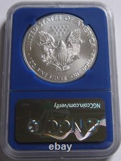 2017-(P) NGC MS70 AMERICAN SILVER EAGLE COIN Philadelphia Bell Label BLUE CORE