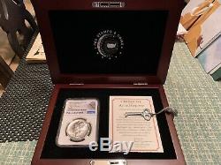 2017 Palladium American Eagle MS-70 NGC Early Release Wooden Presentation Case