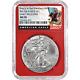 2017 (S) $1 American Silver Eagle NGC MS70 Black ER Label Red Core