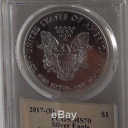 2017 (S) $1 American Silver Eagle PCGS MS70 THOMAS CLEVELAND POPULATION JUST 134