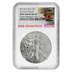 2017 (S) 1 oz Silver American Eagle $1 Coin NGC MS 69 Obv Struck Thru Mint Error