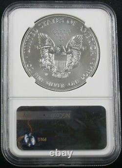 2017 W Burnished American Silver Eagle Ngc Ms 70 Mercanti First Day Of Issue
