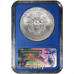 2018 $1 American Silver Eagle 3 pc. Set NGC MS70 Black FDI Label Red White Blue