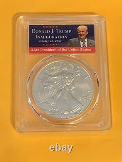2018 W $1 Silver Eagle PCGS MS70 First Strike Donald Trump West Point