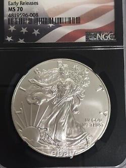 2018 W Burnished American Silver Eagle Ngc Ms 70 Early Releases. Perfect Coin