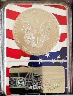2019 1oz. American Silver Eagle Happy New Year's Edition, NGC MS70 Flag Core