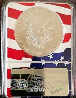 2019 1oz. American Silver Eagle Happy New Year's Edition, NGC MS70 Flag Core