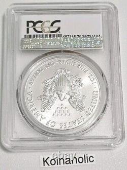 2019-2020 $1 American Silver Eagle PCGS MS70 Bald Eagle Label, Set Of 2 Coins