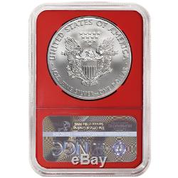 2020 $1 American Silver Eagle 3pc. Set NGC MS69 Brown Label Red White Blue