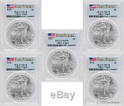 2020 $1 American Silver Eagle PCGS MS70 FS Lot of 5 IN STOCK READY TO SHIP