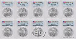2020 $1 American Silver Eagle PCGS MS70 First Strike Lot of 10
