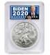 2020 American Silver Eagle PCGS MS70 in Joe Biden For President Label