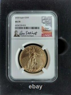 2020 Gold American Eagle 4 Coin Set NGC Graded MS 70 Signed by Don Everhart