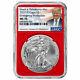 2020 (P) $1 American Silver Eagle NGC MS70 Emergency Production Trump Label Red