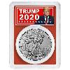 2020 (P) $1 American Silver Eagle PCGS MS70 Emergency Production FS Trump 2020 L