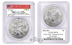 2020 (P) $1 American Silver Eagle PCGS MS70 FS Emergency Production Jim Peed Sig