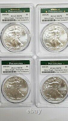 2020 P American SILVER EAGLE Dollar $1 EMERGENCY ISSUE PCGS MS70 Coin sku c143