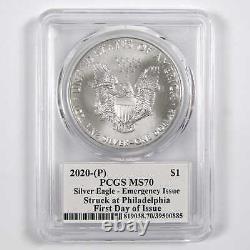 2020 (P) American Silver Eagle MS 70 PCGS $1 First Day SKUCPC3430