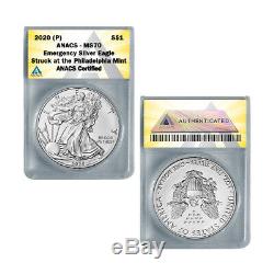 2020 (P) American Silver Eagle MS70 Emergency ASE Production