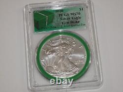 2020 PCGS MS 70 Silver Eagle First Strike Coin with case