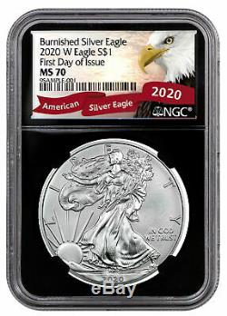 2020 W 1 oz Burnished American Silver Eagle $1 NGC MS70 FDI BC Eagle PRESALE