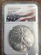 2020-W Burnished American Silver Eagle NGC MS 70 Early Releases Flag Label