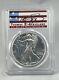 2021 $1 American Silver Eagle 1oz PCGS MS70 FDOI Thomas Cleveland Flag Label