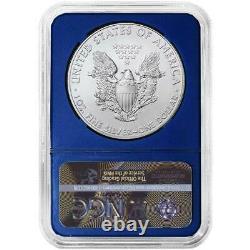 2021 $1 American Silver Eagle 3pc. Set NGC MS70 Blue ER Label Red White Blue