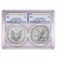 2021 $1 T1 and T2 Silver Eagle Set PCGS MS70 First and Last Day of Production La