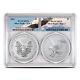 2021 American Eagle Silver 2-Coin Set PCGS MS70 Eagle Label, Types 1 & 2