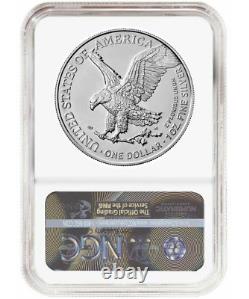 2021 American Silver Eagle T-2 NGC MS 70 Early Releases Gaudioso Signed