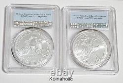 2021 American Silver Eagle Type 1 & Type 2 PCGS MS70, Brilliant UNCIRCULATED