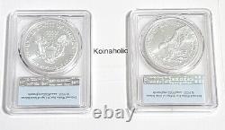 2021 American Silver Eagle Type 1 & Type 2 PCGS MS70, Brilliant UNCIRCULATED