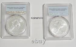 2021 American Silver Eagle Type 1 & Type 2 PCGS MS70, Brilliant UNCIRCULATED