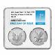 2021 American Silver Eagle Type 1 and 2 Set NGC MS70 First Day of Issue