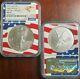 2021 NGC MS 70 First Day of Release Type-2 American Silver Eagle in Flag Core