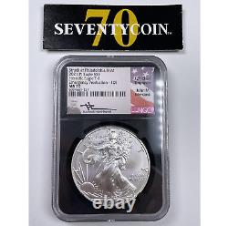 2021 (P) NGC MS70 American Silver Eagle First Day of Issue Type 1 Mercanti 1127